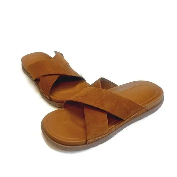 UGG Wainscott Slide Mens Size 9 Casual Sandal Chestnut Brown 1124902 - Picture 4 of 8